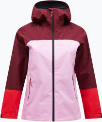 Peak Performance Női Peak Performance Trail Hipe Shell kabát sötét/reggeli harmat/piros esőkabát