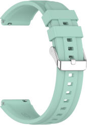 Techsuit - 18mm-es óraszíj (W075) - Huawei Watch GT 4 (41mm)/W1/Honor Watch S1/Garmin Venu 2S/Vivoactive 4S - Türkiz