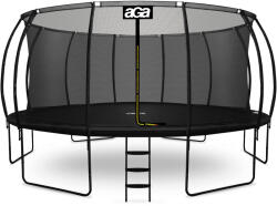 AGA Trambulin belső védőhálóval létrával 500 cm Aga SPORT EXCLUSIVE MRPU1016BLACK - fekete (K16471) - pepita