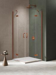 NEW TRENDY Nesta cabină de duș 90x90 cm cupru periat/sticlă transparentă K-4656 (K4656)