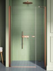 NEW TRENDY New Soleo zuhanyajtók 100 cm dönthető réz csiszolt/átlátszó üveg D-0946A-WP (D0946AWP)