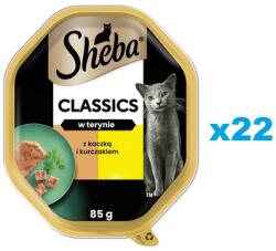 Sheba Classics 22x85 g nedves teljes értékű eledel felnőtt macskáknak kacsával és csirkével terrine-ben