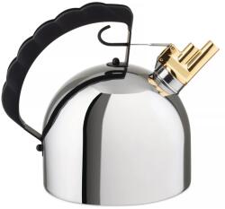 Alessi Чайник за котлон 9091 2 l, сребърен / черен, неръждаема стомана, Alessi (AL9091FM)