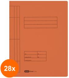 OXFORD Set 28 x Dosar Sina Elba Smart A4, Carton Manila 250 g / mp, Blue Angel, Capacitate 200 File, Portocaliu (REH-28xHRZ-100090783)