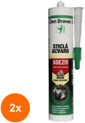 Den Braven Set 2 x Silicon pentru Sticla si Acvarii, Transparent, Den Braven, 280 ml (LIZ-2xZLN-D12002214)
