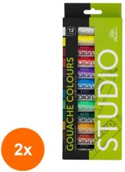 Phoenix Set 2 x 12 Culori Gouache Phoenix, 12 ml (CUL-2xCH PG1212)