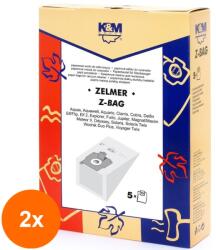 K&M Set 2 x 5 Saci Aspirator Zelmer, Hartie, K&M (TIV-2xDUSTBAG-Z-PAP-K&M)