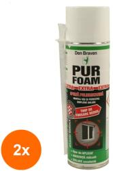 Den Braven Set 2 x Spuma Poliuretanica Monocomponenta, 500 ml (LIZ-2xZLN-DPU368705)