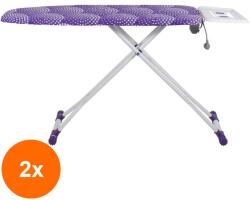 Zilan Set 2 x Masa de Calcat Bianco, Blat din Tabla, cu Cadru Metalic si Priza (LIZ-2xZLN-ZLN3482)