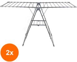 Zilan Set 2 x Uscator de Rufe Argento, Suprafata Uscare 23 m, Aluminiu (LIZ-2xZLN-ZLN9201)