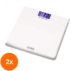Zilan Set 2 x Cantar Electronic Persoane, Alb, Capacitate Maxima 180 kg, Sticla