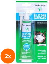 Den Braven Set 2 x Silicon Sanitar Alb, Den Braven, 80 ml, Blister (LIZ-2xZLN-D616406122)