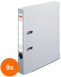 Herlitz Set 9 x Biblioraft A4, 5 cm, Gri, Herlitz (REH-9xHRZ-5450903)