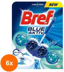 Bref Set 6 x Odorizant Toaleta Bref Blue Aktiv, Eucalipt, 50 g (ROC-6xMAGT1004367TS)