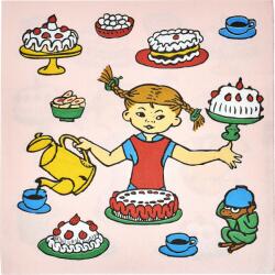 Muurla Хартиени салфетки Muurla Пипи Дългото чорапче "Pippi's Birthday" 20 бр (4-033-02)