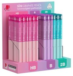 ICO Grafitceruza display ICO Süni háromszög HB, B, 2B light pasztell 184 darabos (9130047004) - tonerpiac