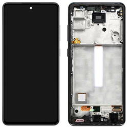 Samsung GH82-26912C Gyári Samsung Galaxy A52 / A52 5G / A52s 5G OLED kijelző érintővel Fekete kerettel előlap (GH82-26912C)