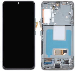  NBA001LCD10112002766229211 Samsung Galaxy S22 5G OLED kijelző érintővel Ezüst kerettel, előlap (NBA001LCD10112002766229211)