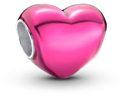 Pandora Fémes rózsaszín szív charm - 793337C03 (793337C03)