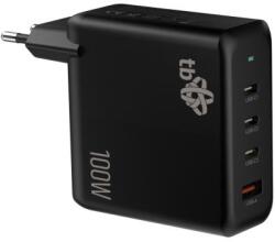 TB Touch TB 3x USB-C + 1x USB-A töltő, GaN, 100 W, fekete AZTBXULUSB100WB