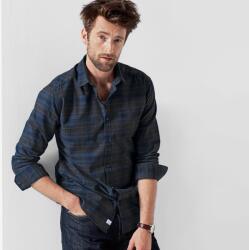 Tchibo Férfi flaneling, szürke-sötétkék kockás Szürke-sötétkék kockás M (39/40)