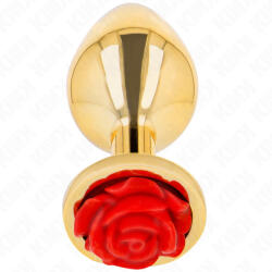 KINK - Anális Plug Arany Rózsaszín M Méret - Elegáns Intim Játék - makelove