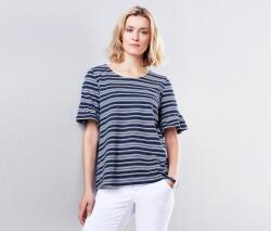 Tchibo Női jersey felső fodros ujjakkal Sötétkék XL 48/50