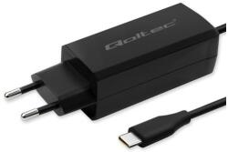 Qoltec 65W GaN Szupergyors Töltő | 5-20V | 3-3, 25A | USB-C 3.1 | Laptop | Okostelefon | Tablet (52419)