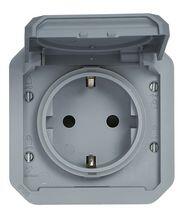 Legrand Plexo55 162 dugalj földelt csapófedéllel szürke IP55 süllyesztett csavaros LEGRAND - 069571L (069571L)