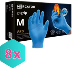 Mercator Medical GoGrip Blue Gumikesztyű M-es 50 db/csomag KARTON - 8 csomag (K8859185203155)
