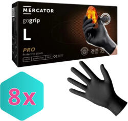 Mercator Medical GoGrip Black Gumikesztyű L-es 50 db/csomag KARTON - 8 csomag (K8859185203117)