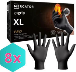 Mercator Medical GoGrip Black Gumikesztyű XL-es 50 db/csomag KARTON - 8 csomag (K8859185203124)