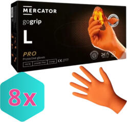 Mercator Medical GoGrip Orange Gumikesztyű L-es 50 db/csomag KARTON - 8 csomag (K8859185203360)
