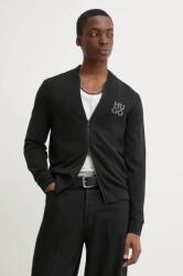 HUGO BOSS pamut kardigán fekete, 50531819 - fekete XL