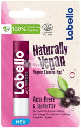 Labello Természetesen Vegán Acai Bogyós Színezett Ajakbalzsam Shea Vajjal és Acai Bogyó Olajjal, 4.8g