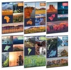 Ars Una sima füzet A4 - Beautiful Continents