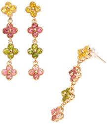  Cercei Turmalina Mixt inima fatetata 24x5x15 mm eleganta romantica idee de cadou 1 pereche