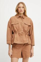Weekend Max Mara kabát vászonkeverékből barna, átmeneti, 2515041072600 - barna 36