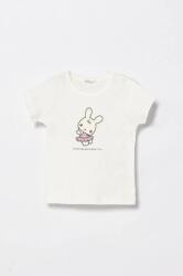 Benetton baba pamut póló fehér, nyomott mintás, 3I9WA1062 - fehér 74 - answear - 4 190 Ft