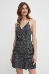 Calvin Klein ruha fekete, mini, egyenes, J20J223070 - fekete S