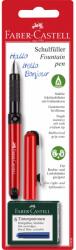Faber-Castell Faber Castell Vario Töltőtoll, 6 tintapatron, Piros (FC149898R)