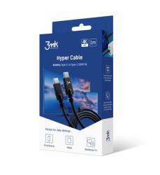 3mk Protection USB 3.0 Type C Összekötő Fekete 1m 3MK464550 (3MK464550)