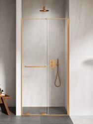 NEW TRENDY Smart zuhanyajtók 140 cm tolható réz csiszolt/átlátszó üveg EXK-7656 (EXK7656)