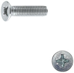  Süllyesztett fejű kereszthornyos csavar M3x6 TM - 4.8 (DIN 965, horganyzott)