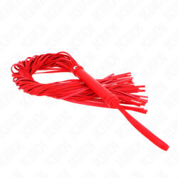  KINK - piros puha PVC korbács, 70 cm