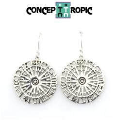  Cercei din Argint 925 Zodiac - 28 x 28 mm - 1 Pereche