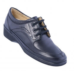 Berende Pantofi dama medicali din piele naturala, ultra confort MED+LINE , BRD148N Negru - ellegant