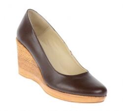 GKR Ciucaleti Pantofi dama casual din piele naturala box , cu platforma de 7 cm - MARA ROSU P3550M - ellegant