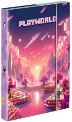 KARTON P+P Minecraft mintás füzetbox A/5, Playworld Girl, lila-rózsaszín (KPP-6-52125)