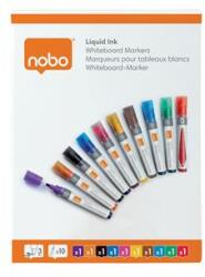 Nobo Táblamarker, folyékonytintás, kúpos, 1-3 mm, NOBO, vegyes színek (VN5381) - irodasziget